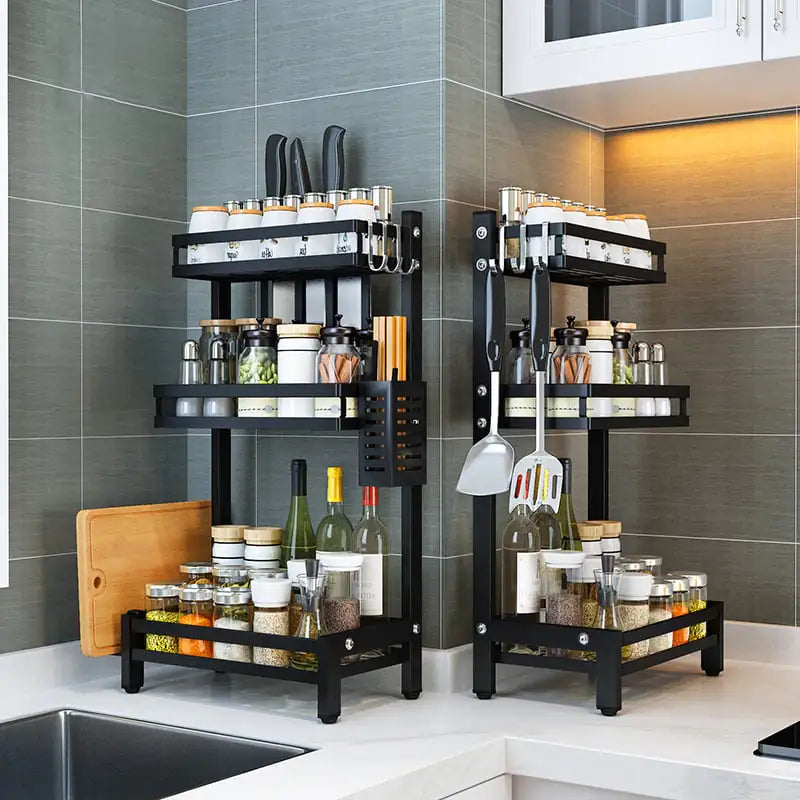 Blackhaus - Stainless Steel Black Kitchen Worktop Shelf