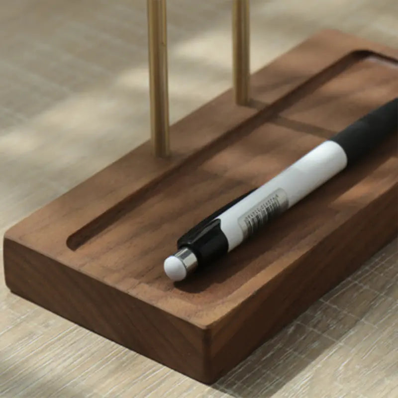 Woodhaus - Walnut and Brass Headphone Stand with USB
