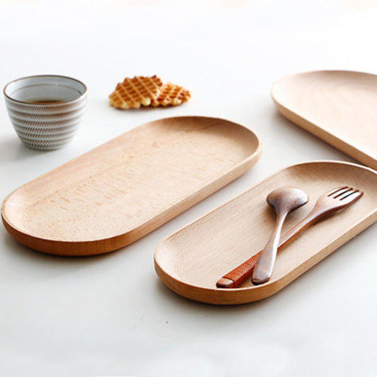 Curved Wooden Serving Plate