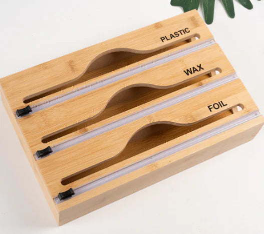 Woodhaus - Bamboo Cling Film Cutter Box