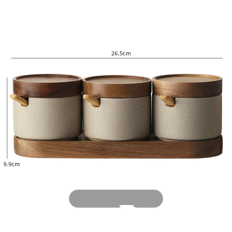 Japanese-style Ceramic Seasoning Pots